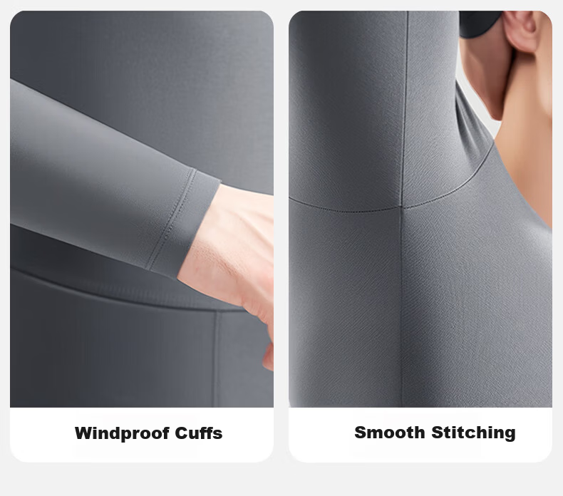 Modal Men's Thermal Underwear Set Thin Autumn Base Layer Warm Cotton Knit Long Johns Loose Fit Winter 15