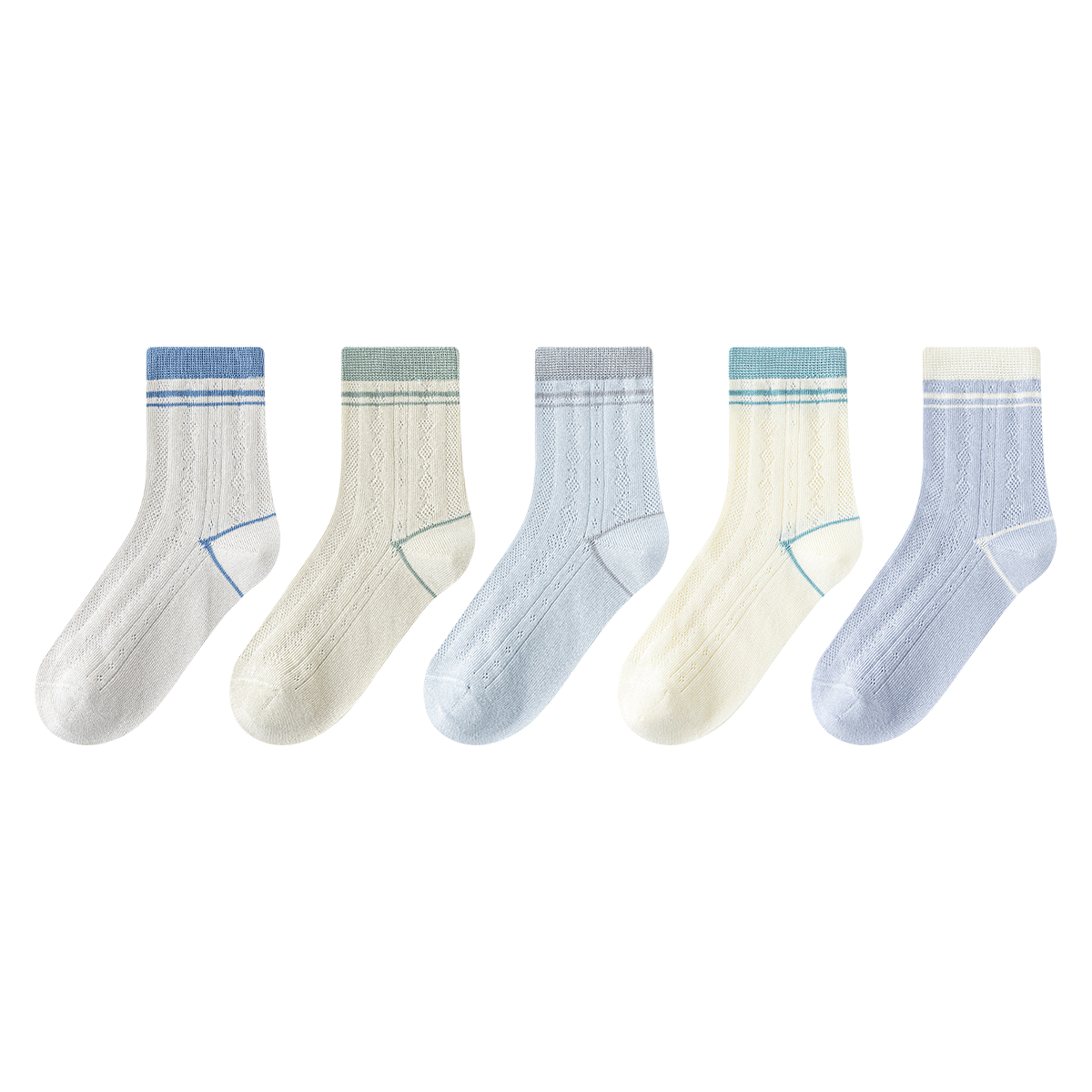 Little Pig Banner [Class A Standard] Summer Mesh Thin Boys' Socks Xinjiang Long-Staple Cotton Seamless High Elasticity Mid-Large Kids Cotton Socks