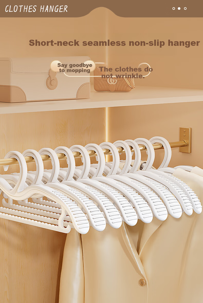 Jialifang Resin Children's Hangers, Non-Slip, Seamless, Thickened Drying Rack, Pack of 10, 35cm, for Infants And Toddlers 1