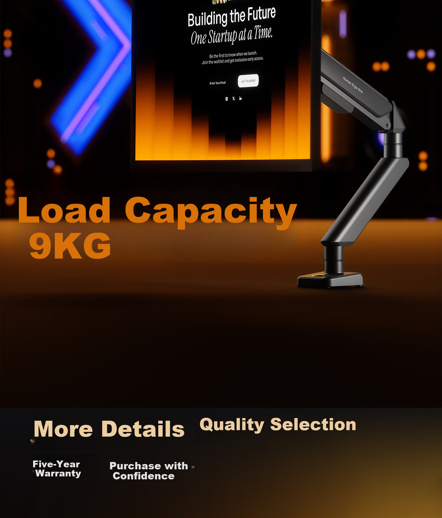 KALOC Monitor Arm Mechanical Arm Monitor Stand Arm Screen Mount Desk Clamp Computer Stand Gaming Monitor Riser 7