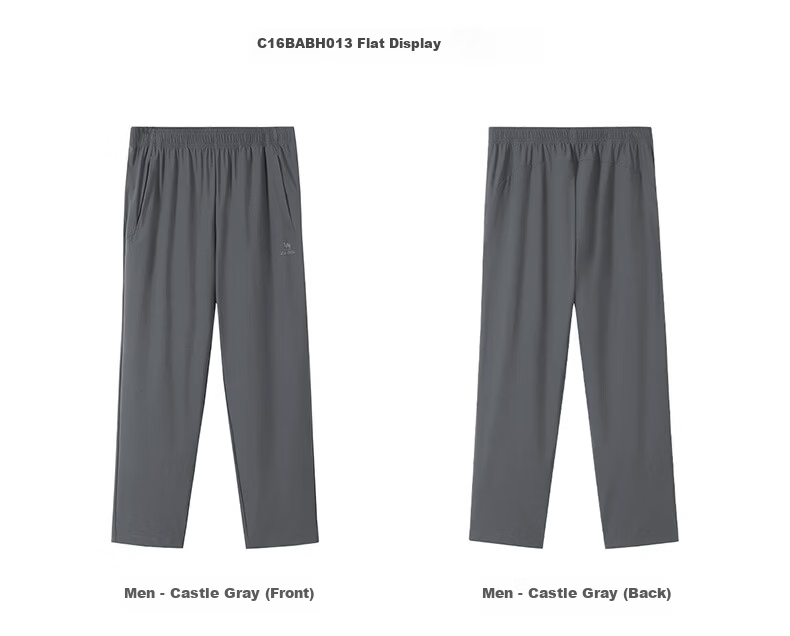 CAMEL Original Yarn Sun Protection Sports Pants Men Cooling Quick-Dry Straight Knit Pants C16BABLH013 Castle Gray L 3