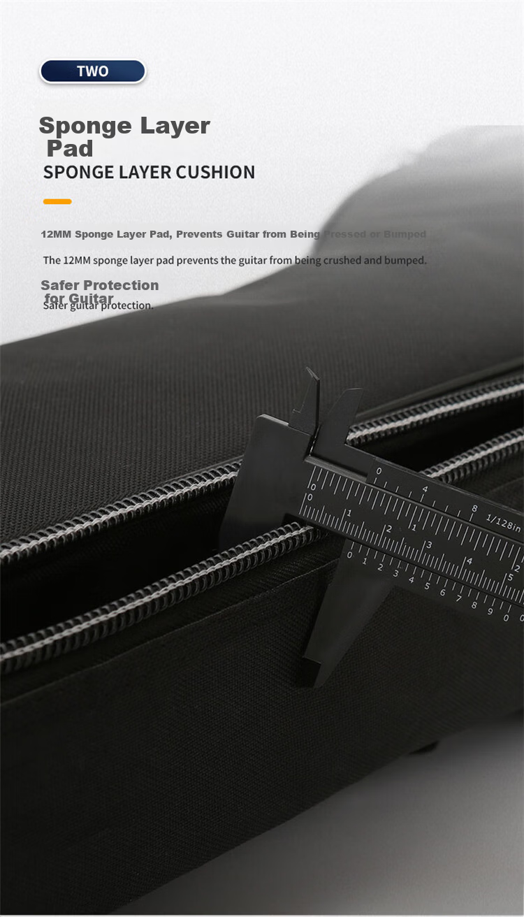 AODSK AB-G600 Guitar Bag Double Shoulder Thickened 40-41 Inch Acoustic Electric Guitar Carrying Case Classic Black 4