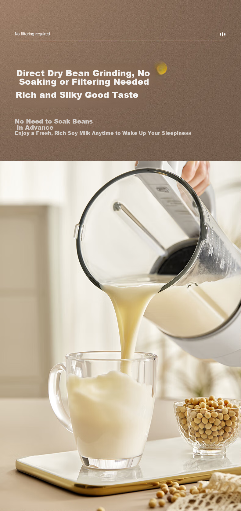 Midea MJ-BL5035 1.5L Multifunctional Automatic Soymilk Maker and Blender with Keep Warm Function 3
