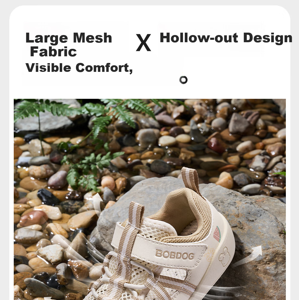 BOBDOG Toddler First Walking Shoes Children's Sandals Infant Summer 2026 New Silver Size 25 7
