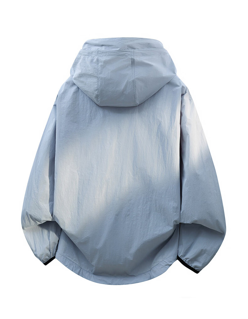 :CHOCOOLATE IT Summer Lightweight Casual Breathable Sun Protection Skin Jacket Unisex Loose Hooded Coat Light Khaki S 12