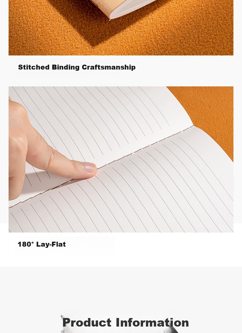 Deli 3-Pack A5/40-Sheet Kraft Paper Softcover Sewn Notebook/Journal/Diary Student Notepad BDFA5-02 10