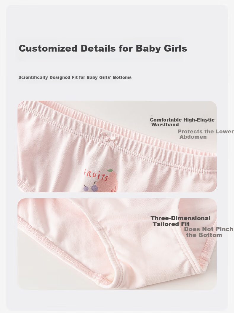 David Bella Girls' Underwear Children's Shorts Baby Briefs Toddler Triangle Panties No Pinch 8