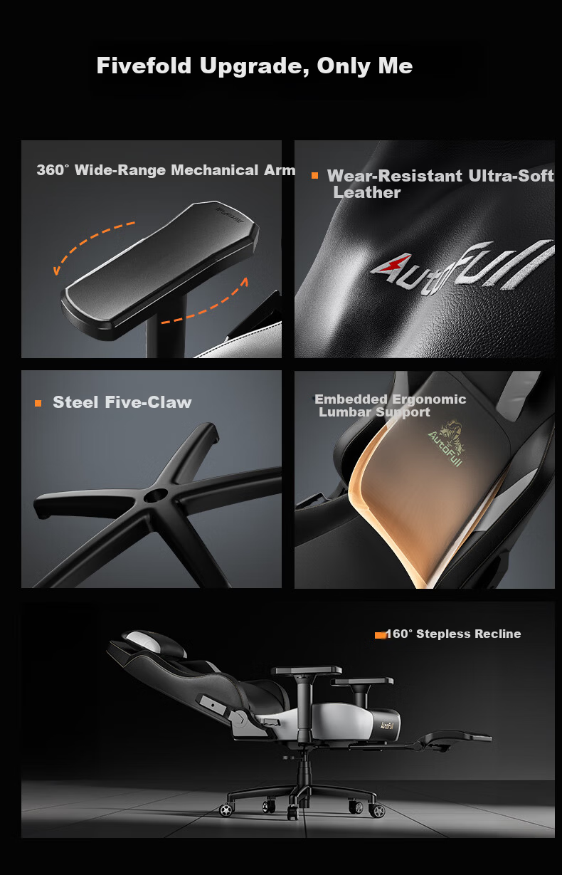 Aofeng C3 Xuanjia JD No.1 Store Limited Edition Black Gold Gaming Chair Ergonomic Office Computer Chair 8