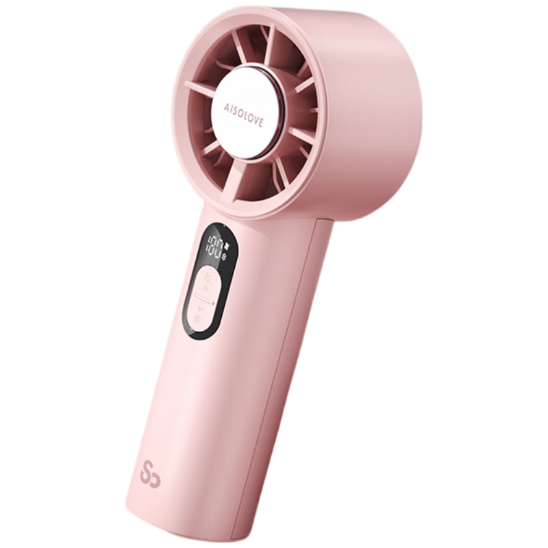 SOLOVE F05 Handheld Portable Mini USB Fan Turbo Electric Fan Strong Wind Cooling Device Long Battery Life Blush Pink