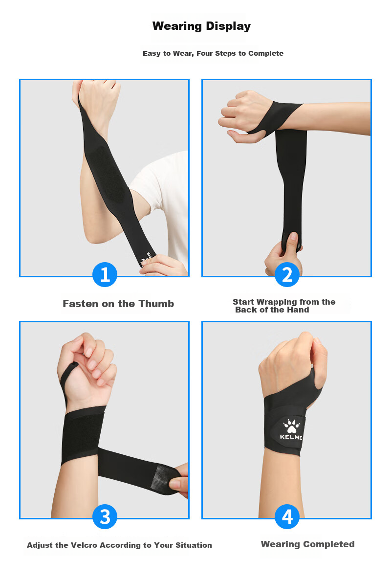KELME TFCC Wrist Brace for Tendonitis, Fitness Wrist Support for Sports Injuries, Compression Sleeve for Badminton and Bench Press 12