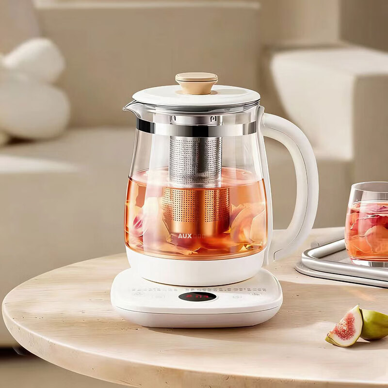 AUX 1.5L Automatic Health Pot Electric Tea Kettle 24H Reservation Multi-Function Office Smart Temperature Control Herbal Tea Maker with 304 Base