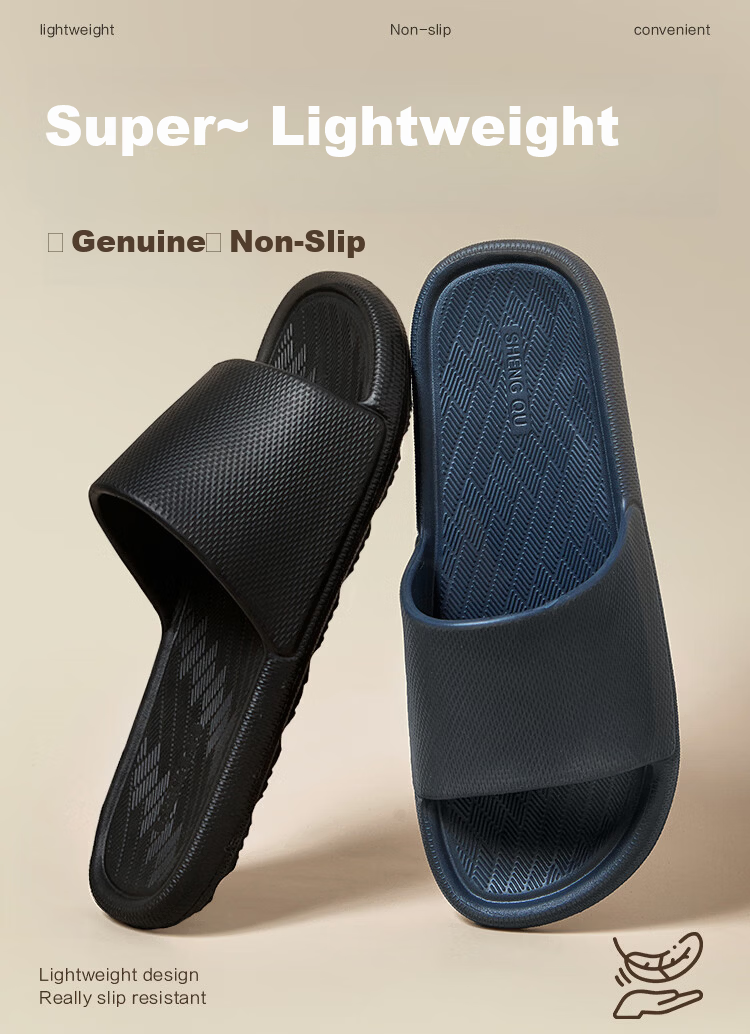 Banzhulin Slippers for Women, Couples' Home And Travel Lightweight Non-Slip Bathroom EVA Sandals, Ultra-Light Model - Shrimp Pink Women's Size 36-37 1