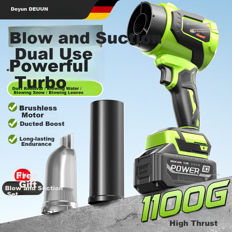 Deyun High-Power Turbo Ducted Brushless High-Speed Blower Industrial Vacuum Fan Strong Wind Snow Blower