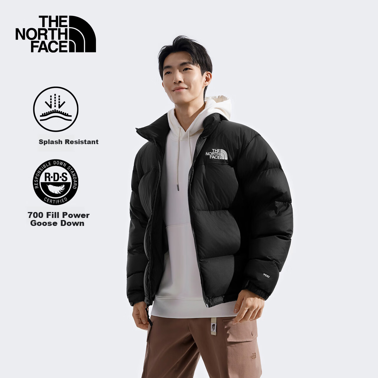 The North Face ICON 1996 NUPTSE Goose Down Jacket US Version Autumn Winter New 3C8D GOE Black S