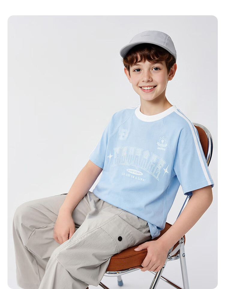 Balabala【balaOne】Kids Short Sleeve T-Shirt Boys Girls 2026 Summer Quick-Dry Cooling Tee 19