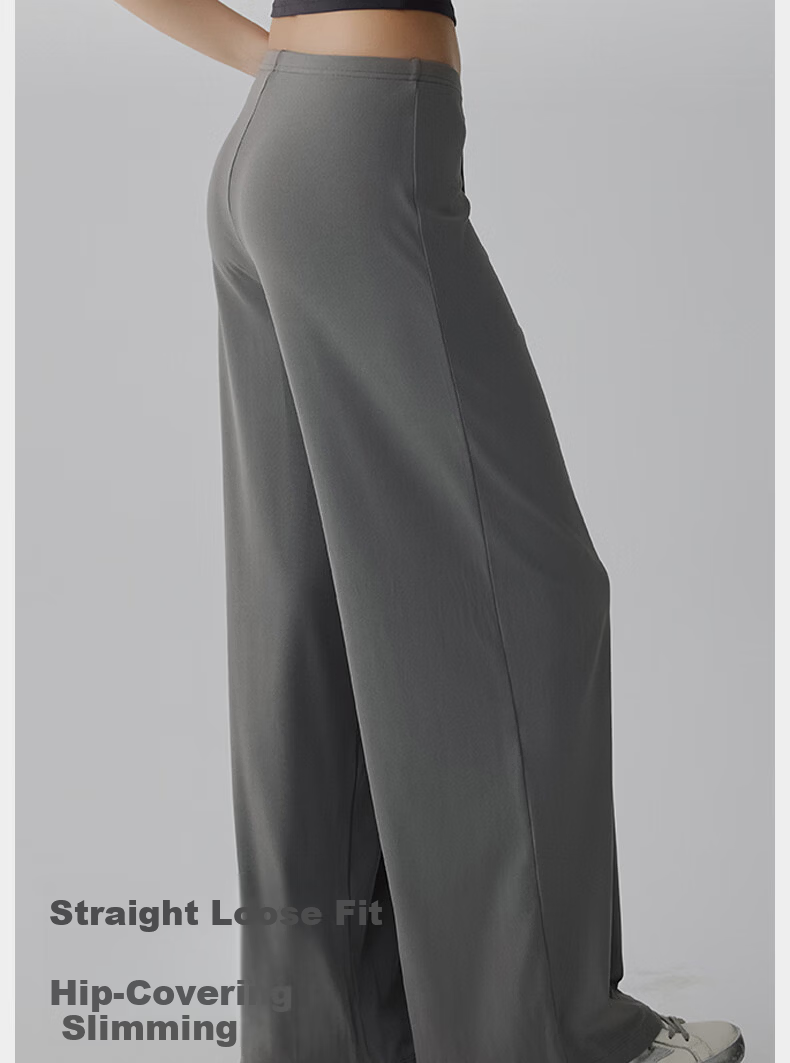 XUEXIMAN New Straight Loose Yoga Pants Cool Running Wide-Leg Sports Professional Training Fitness Pants Summer Thin 6
