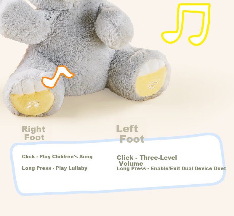 BABYGREAT Hide and Seek Elephant Electric Toy Rechargeable Doll Soothing Newborn Gift First Birthday Present 5
