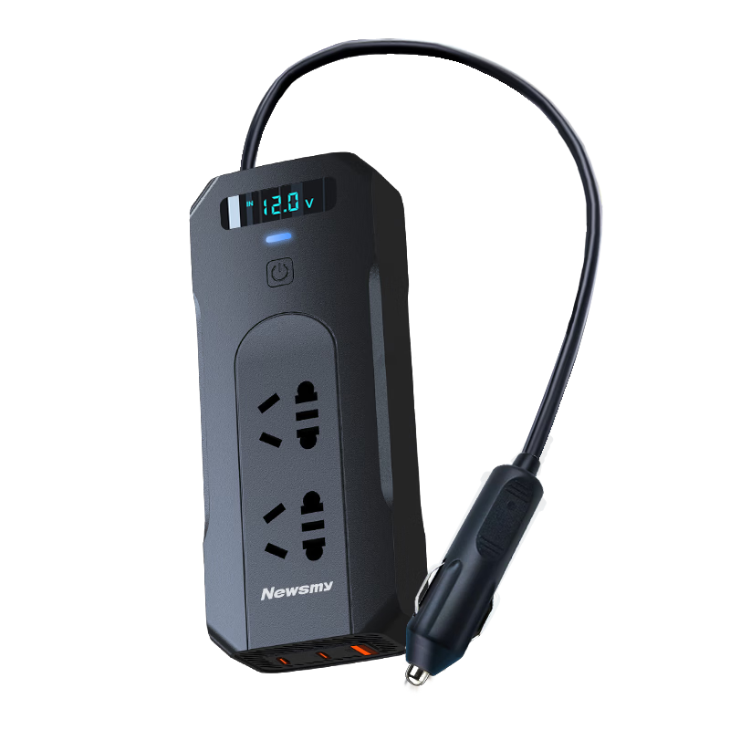 Newsmy Car Power Inverter, 12V to 220V Charger, Cigarette Lighter Converter, High-Power Socket, Super Fast Charging