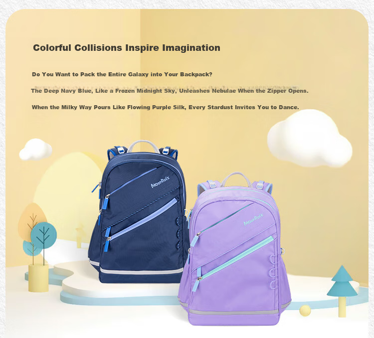 MoonRock Student Backpack for Grades 4-9, Unisex Children's Ergonomic Anti-Back Pain School Bag, Black 6