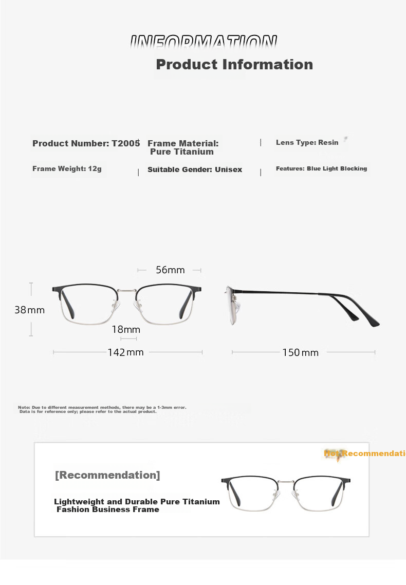 FENCHI Pure Titanium Ultra-Light Presbyopia Glasses for Men and Middle-Aged Seniors, High-Definition Blue Light Blocking Premium Business Reading Glasses for Women 15