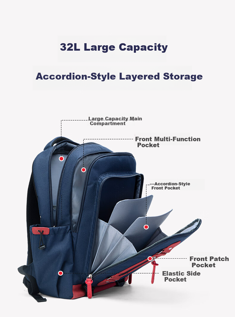 Almost Bear Middle School Student Backpack Boys Lightweight Load-Reducing Spine Protection Elementary School Girls Multi-Compartment Large Capacity Backpack for Grades 3 to 6 6