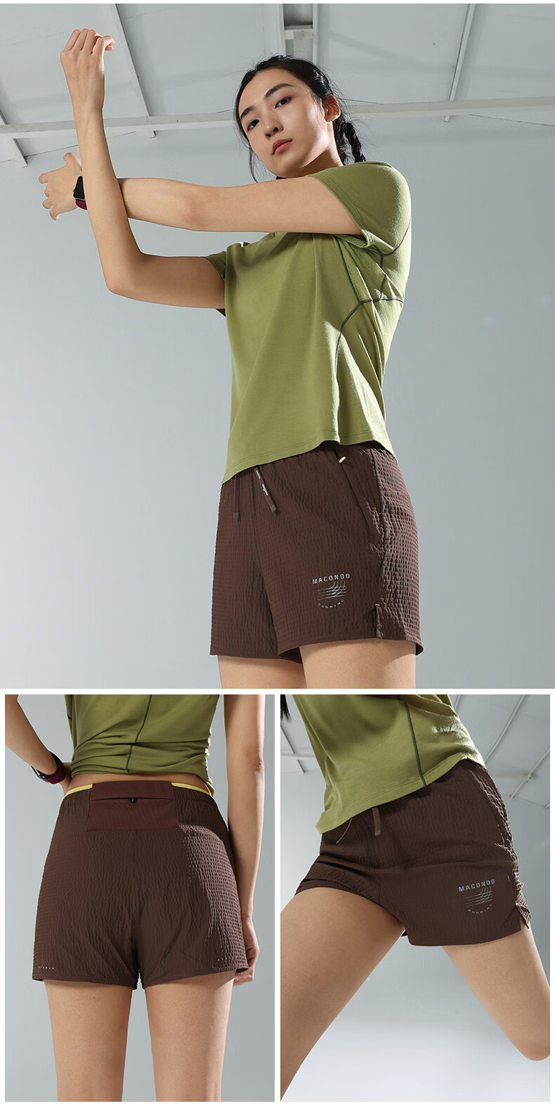 Macondo 3-Inch Running Shorts UV Protection Lined Breathable Quick-Dry Sports Pants Rainforest Green Men’s M 10