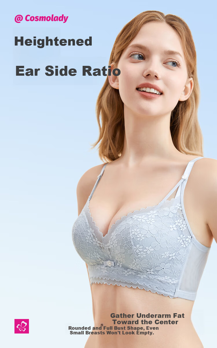 Urban Beauty Women's Wireless Bra Small Chest Push-Up Lace Comfortable Thin Breathable Sexy Bra 2B32D7 6
