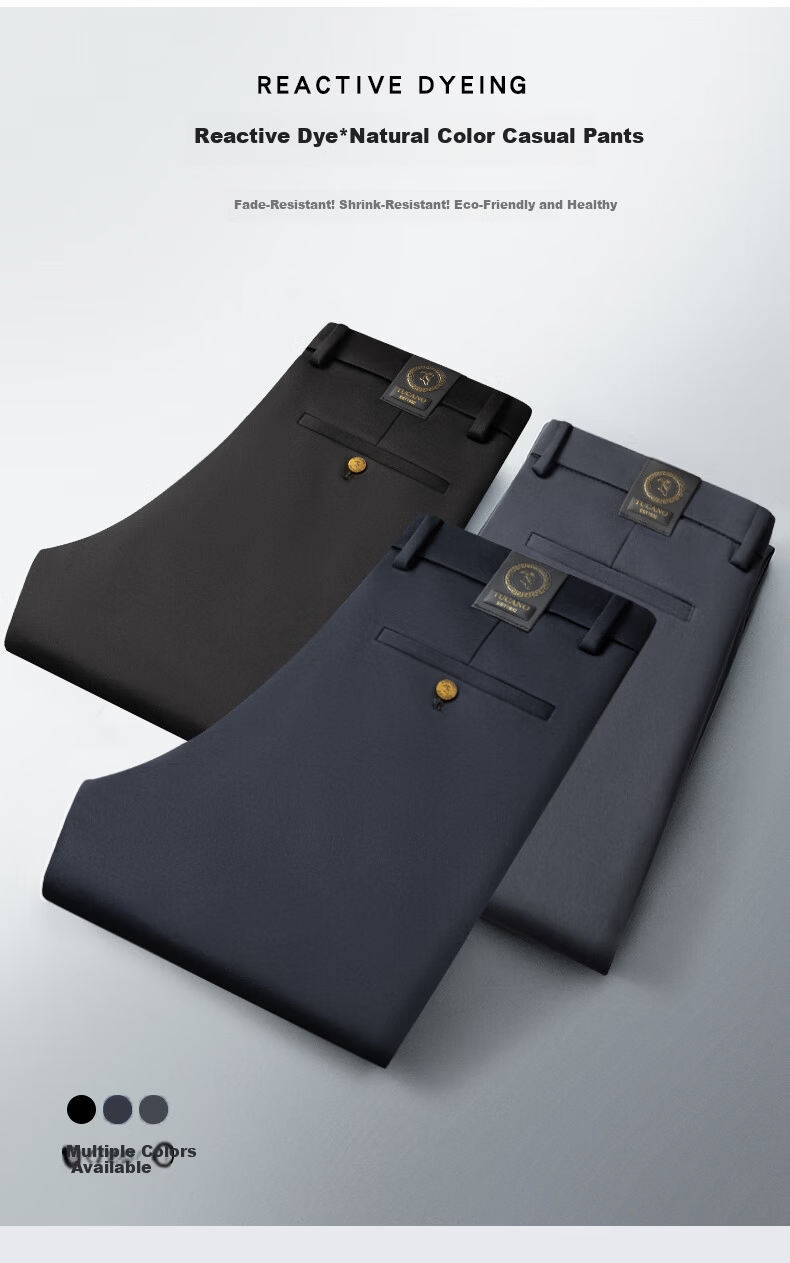 TUCANO Men's Casual Pants Spring Autumn Fashion Versatile Business Straight-leg Wrinkle-resistant Slim Trousers 4
