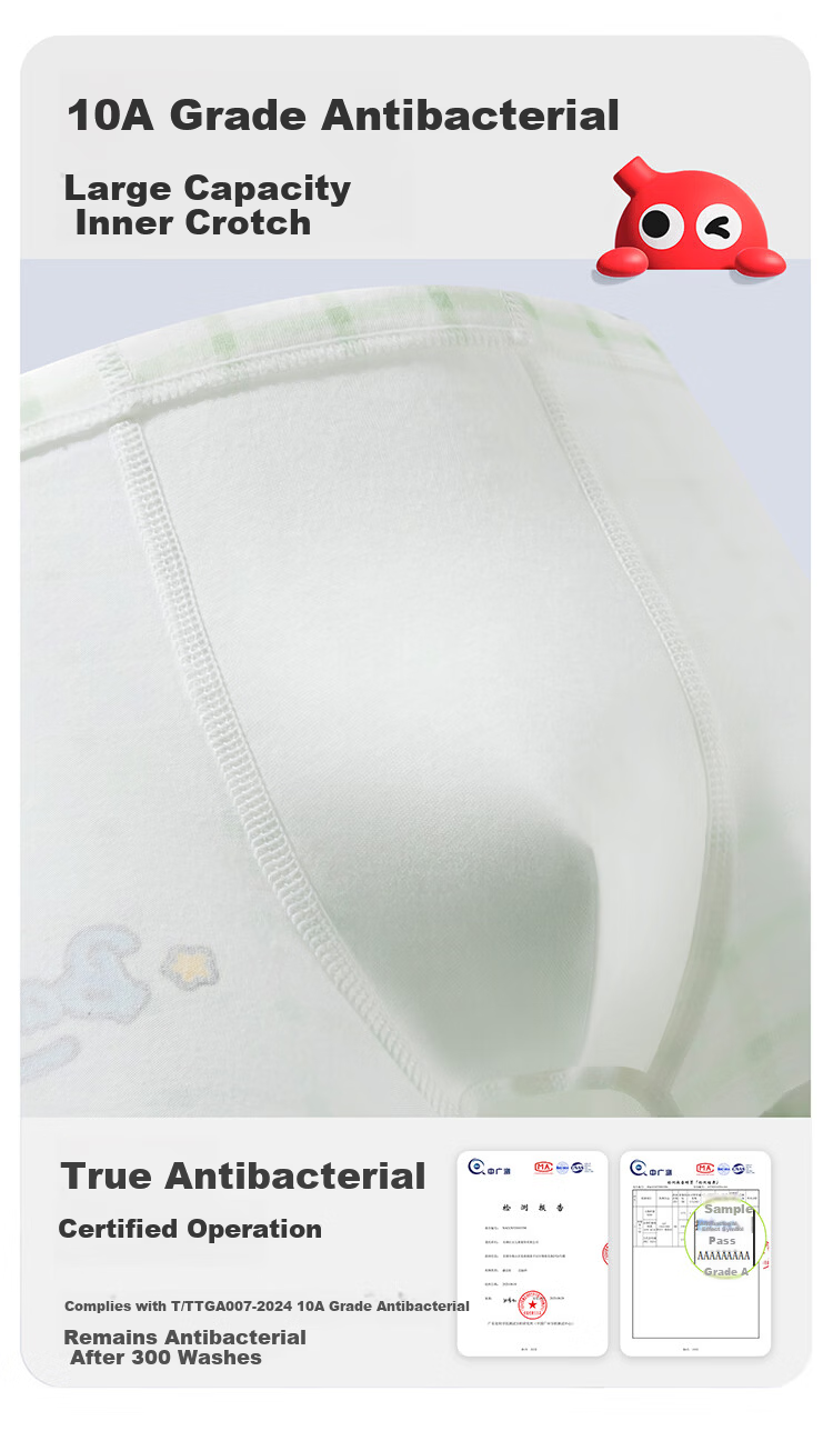 Hodo Kids Boys' Cotton Boxer Briefs, Mid to Large Size, Non-Chafing, Baby Boys' Class A Four-Point Shorts, Pack of 4 8