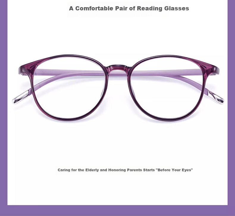 Shiyun Blue Light Blocking Reading Glasses for Women, High-Definition TR Ultra-Lightweight Elderly Presbyopia Glasses Back to School 7