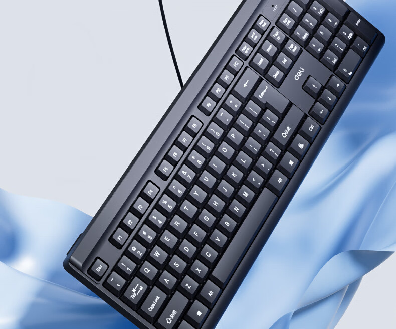 Deli 18-Key Wired Keyboard Numeric Keypad Office Laptop External Keyboard Accounting Cash Register Black Wired LN390 3