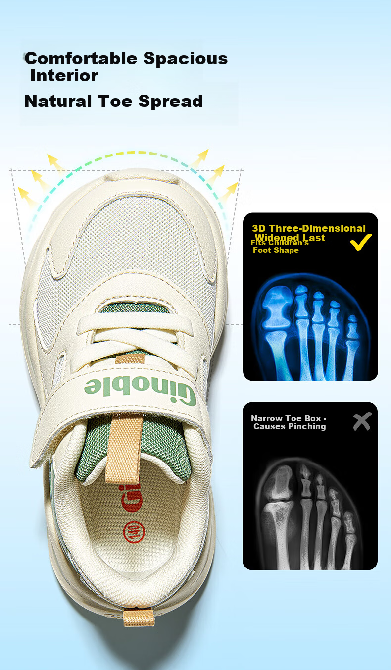 Ginoble Baby First Walking Shoes 2026 Spring New Boys and Girls Toddler Shoes 1-5 Years Old GW1848 6