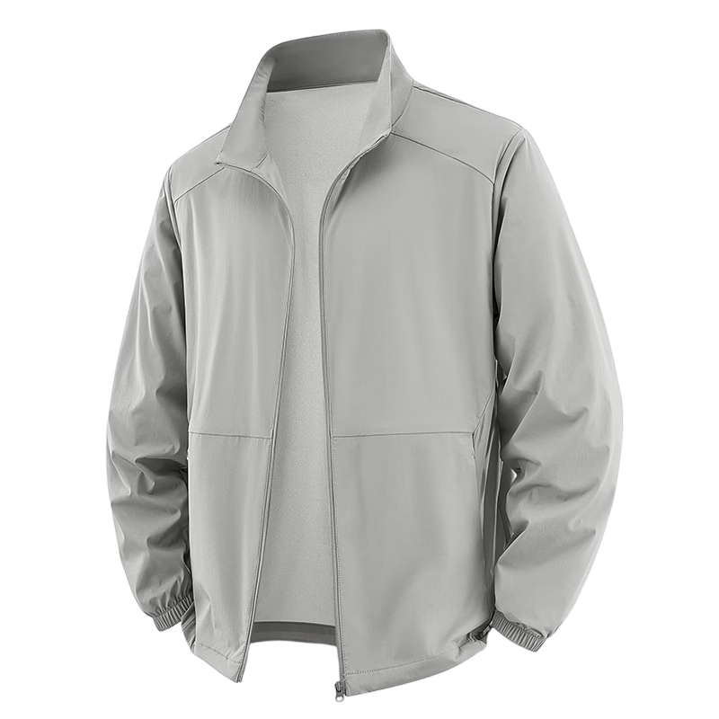 Hodo Men's Summer Long Sleeve Stand Collar Sun Protection Jacket Lightweight UV Protection Loose Skin Jacket
