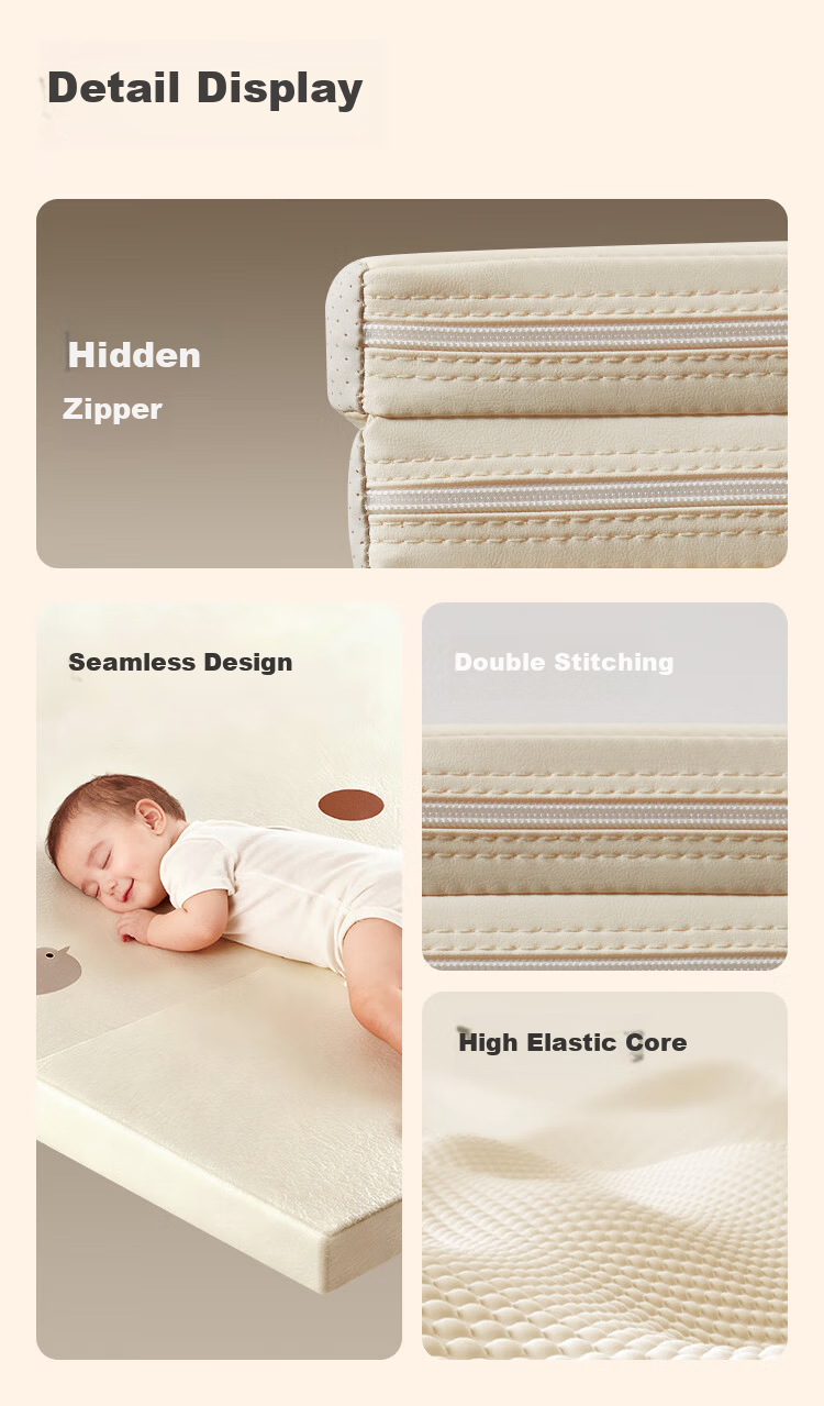 JD Jingzao IXPE Baby Crawling Mat Thickened PU Foldable Living Room Floor Mat for Children 180*200*4CM 17