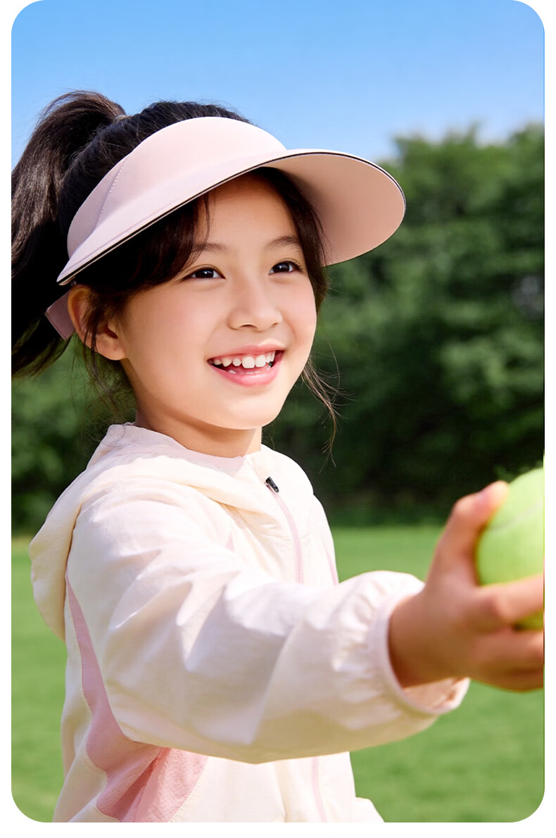 GOLOVEJOY Kids Sun Protection Hat Unisex Summer Outdoor UV Protection Open-Top Sun Hat Black 10