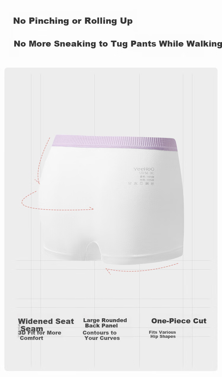 YEEHOO [Xiaoyang Cotton] Children's Pure Cotton Disposable Sterilized Underwear Unisex Boys and Girls Boxer Underwear Travel Pack 14