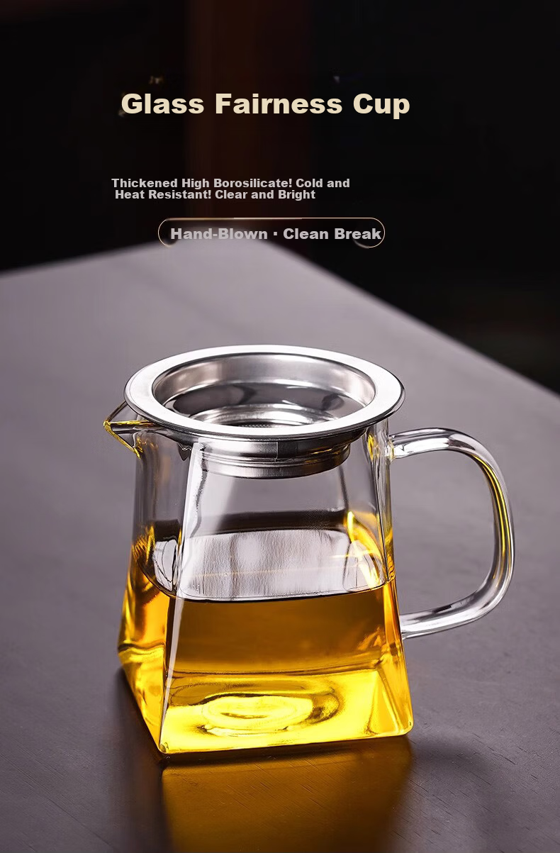 Glass Fair Cup with Tea Strainer Filter Gongdao Cup Tea Set Accessory Kung Fu Tea Cup 1