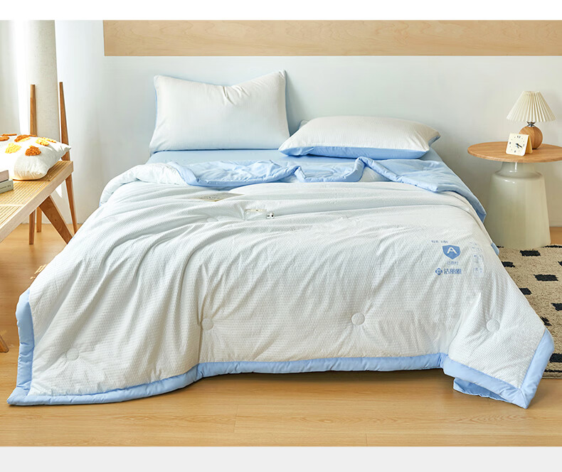 Grace Class A 10% Soy Fiber Machine Washable Summer Quilt Single Air Conditioning Quilt Core Summer Cooling Quilt 180*220cm 4