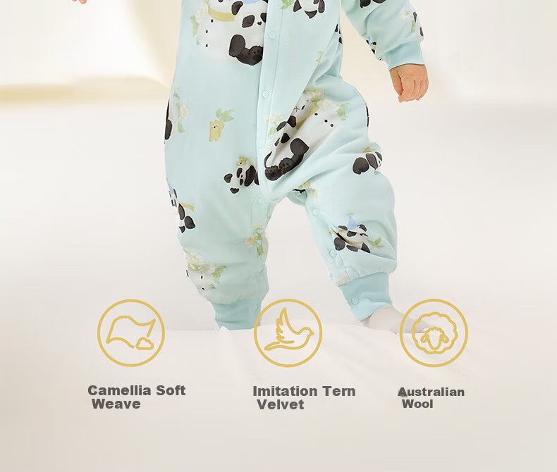 Babycare Children's Camellia Padded One-Piece Winter Thickened Outerwear Warm Romper Cream Rabbit 80cm 3