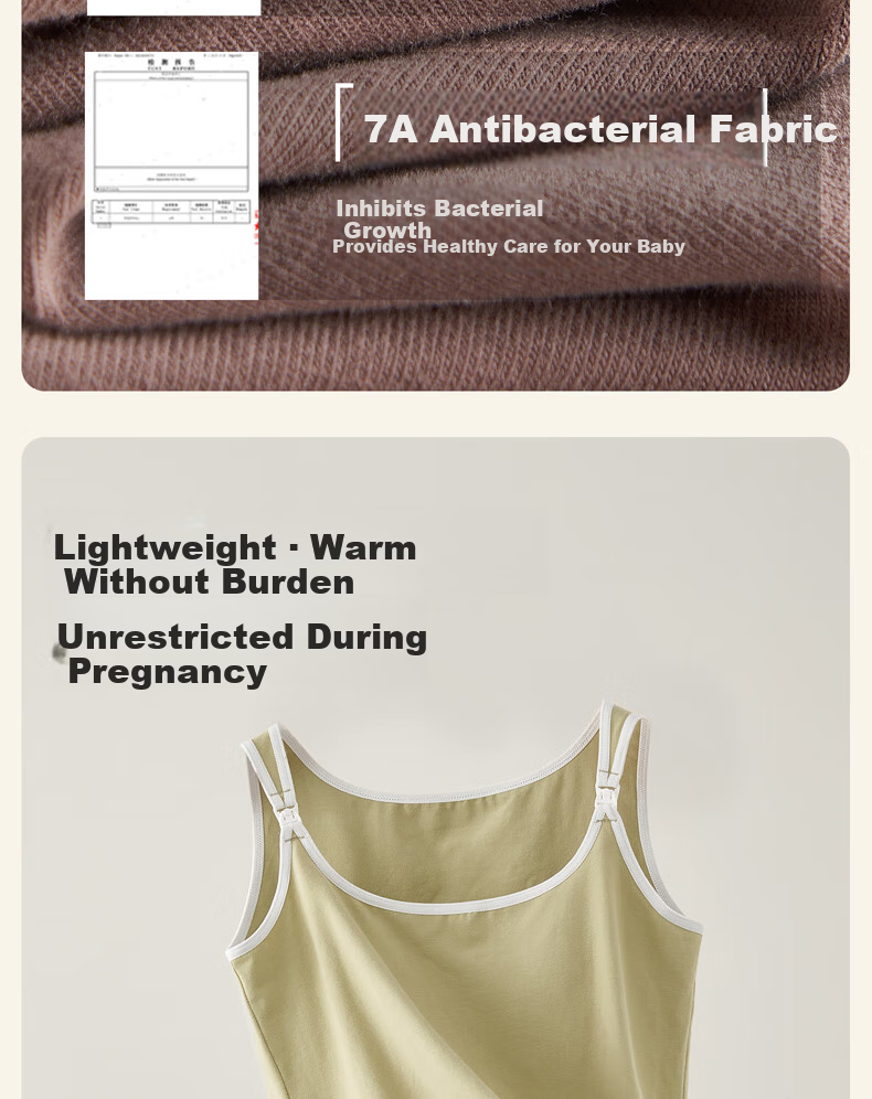 FENYE Nursing Tank Top Pure Cotton Breastfeeding Vest with Chest Pads Postpartum Feeding Light Gray L 11