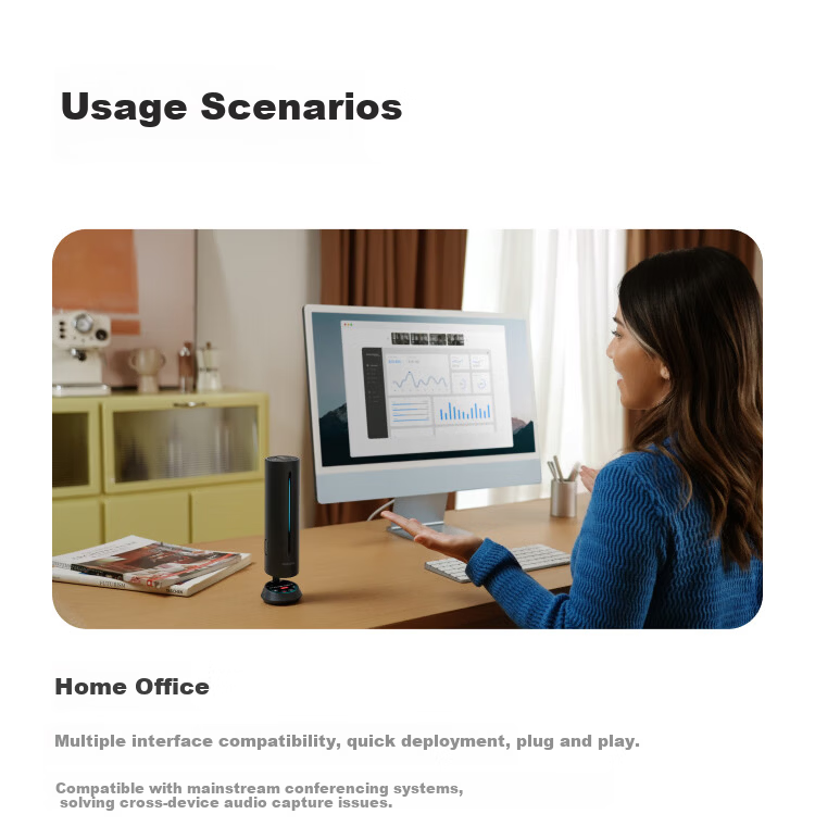 Insta360 Wave AI Omnidirectional Microphone Speaker 360° 5m Pickup Noise Reduction Wireless Bluetooth USB Plug-and-Play Tencent Certified Agile White (Recommended by Luo Yonghao) 5