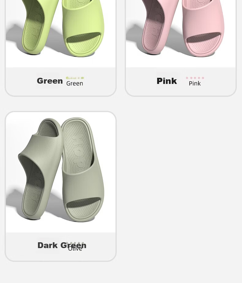 HIPANDA Non-Slip Soft Sole Slippers Durable Couple Home Bathroom Indoor Shower Slippers Dark Night Black Size 40-41 13