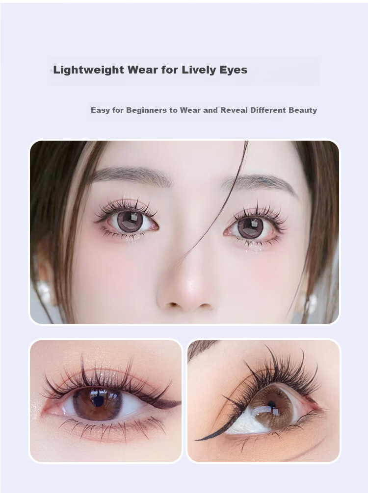 UPLUS Self-Adhesive False Eyelashes (Double-Tip Small Flame Lower Lashes, 120 Clusters) Transparent Stem Beginner Eyelash Kit Gift 4