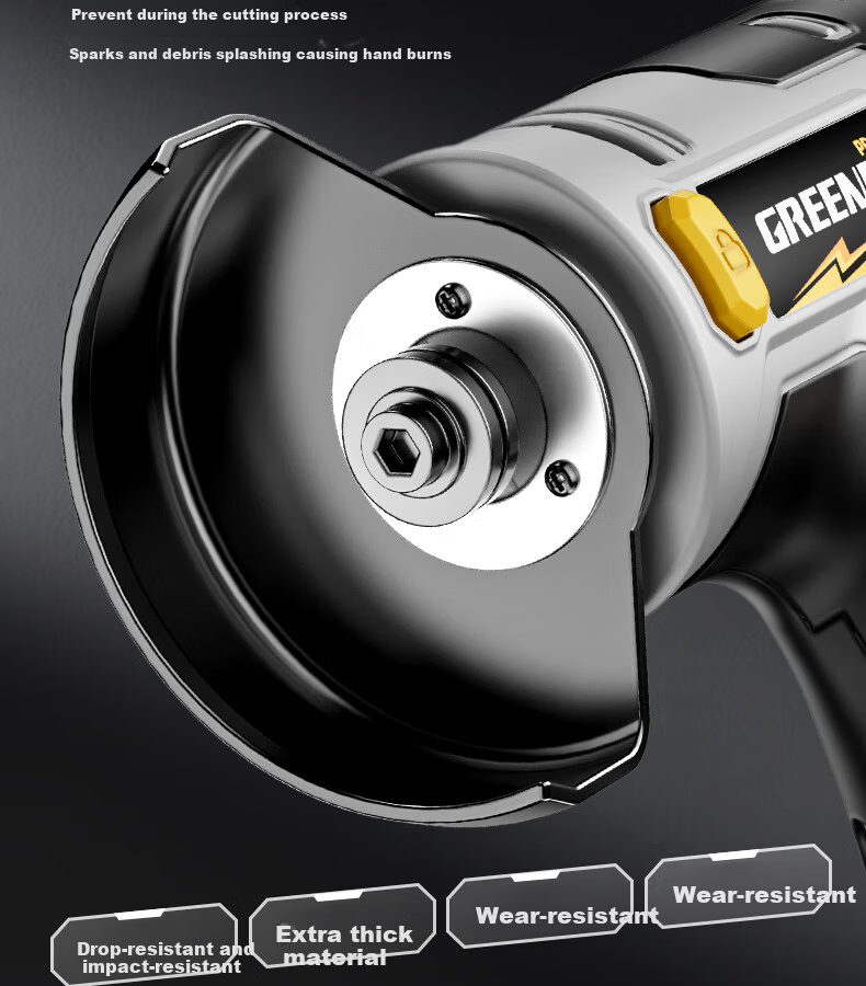 GREENER Mini Angle Grinder Cutting Machine Small Handheld Electric Grinder Cutting Machine Household Small Lithium Battery Brushless Dual Battery 11