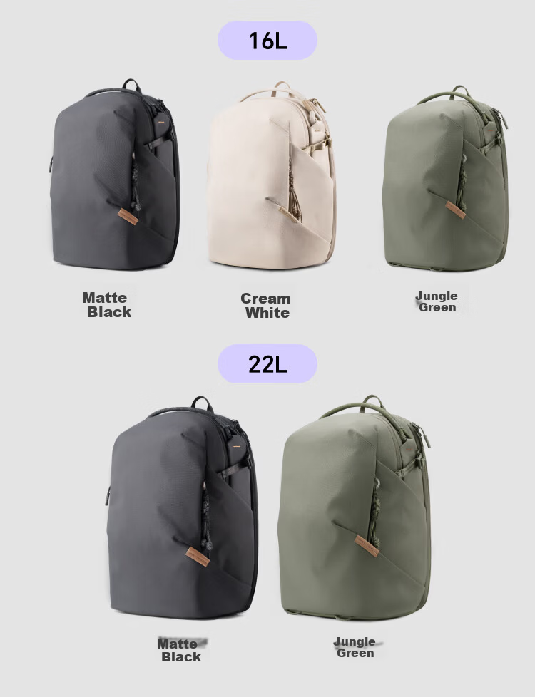 PGYTECH OneGoLite Camera Bag Dandelion DSLR Mirrorless Multifunctional Laptop Backpack Water-Resistant Urban Commuter Lightweight 12L Matte Black 11