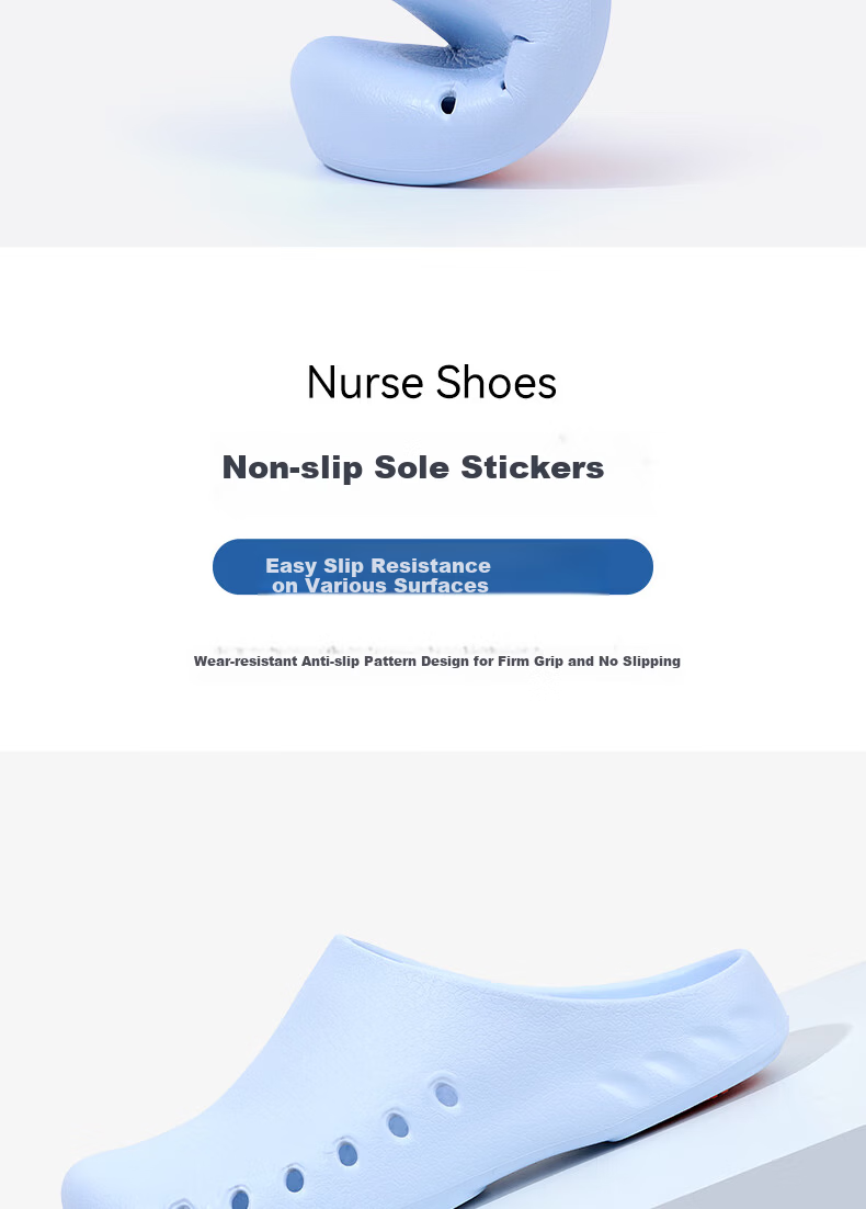 Grace Surgical Shoes Thick Sole Breathable Indoor Soft EVA Non-Slip Nurse Slippers Unisex Orange Size 41-42 3