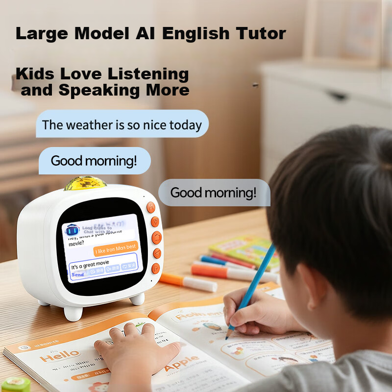 Keyumeng AI Time Treasure Robot Companion Smart Alarm Clock Learning Machine Synchronized Textbook Children's Toy Birthday Gift