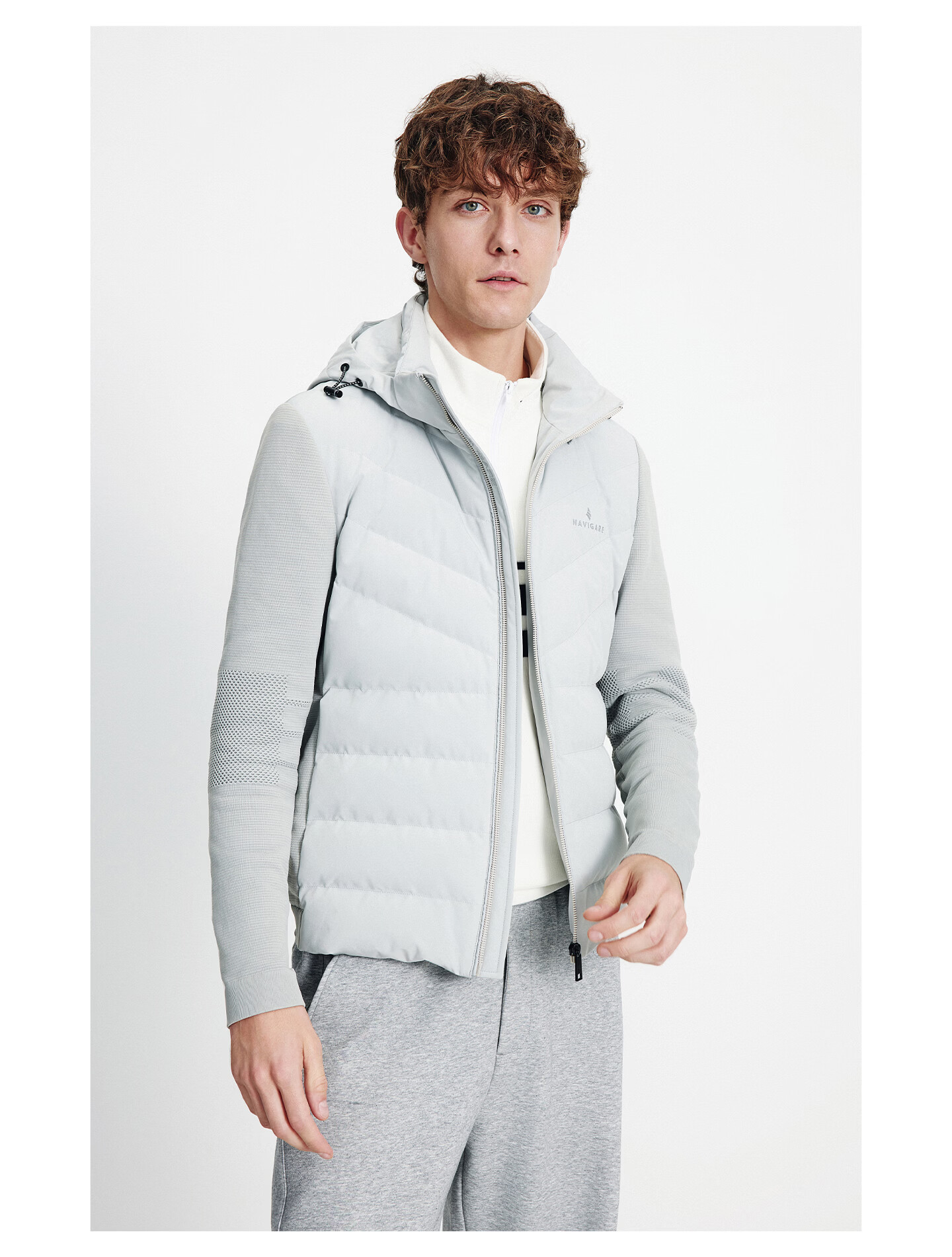 Navikail Italian Small Sailboat 25th Anniversary New Men's Hooded Down Jacket Thin Sports Coat 1341605505 25