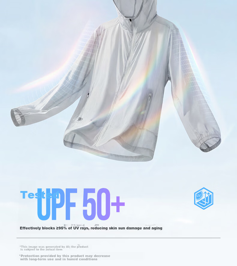 361° Men's Sunscreen Jacket Spring Summer UPF50+ UV Protection Sports Outdoor Cooling Heat Shield Jacket 652624603H-1 3