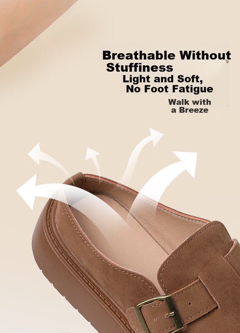 FOOTOPPO Women's Birkenstock Style Thick Sole Summer Open Toe Platform Slip-On Sandals Casual Summer Shoes 9